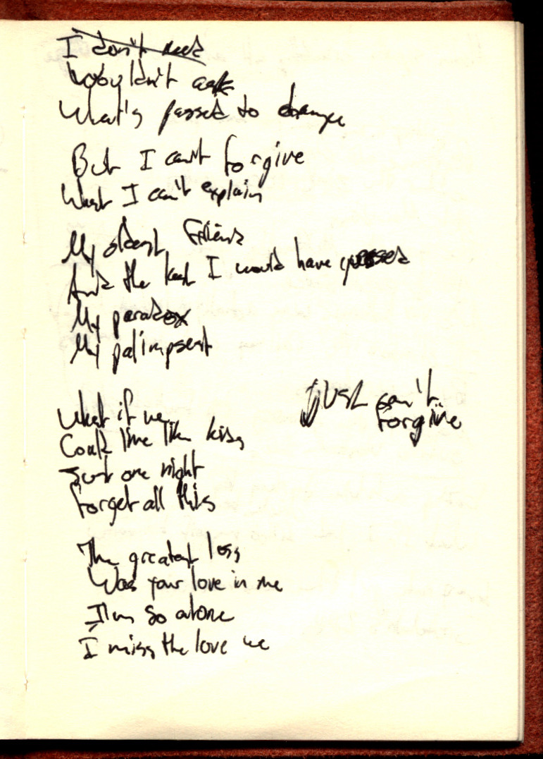 Can't Run Forever Lyrics Sheet 9